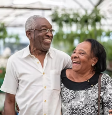 Black elderly couple